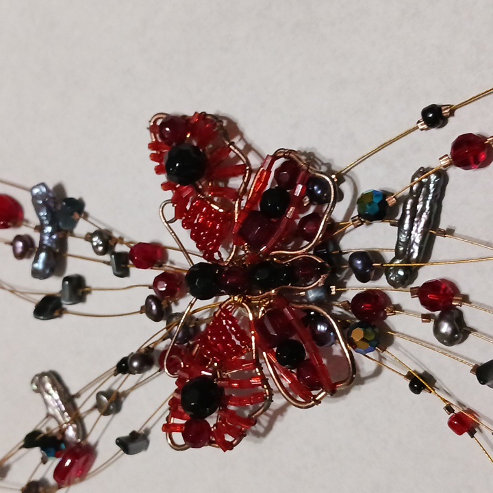 Womans Necklace Large Butterfly Vintage